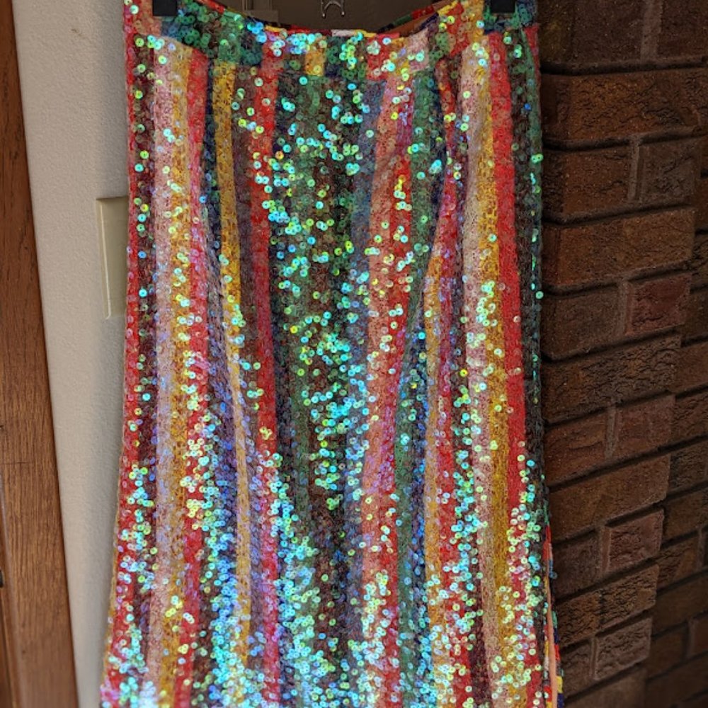 Anthropologie Maeve Sequin Skirt 4